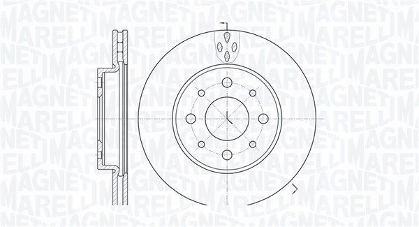 MAGNETI MARELLI Тормозной диск 361302040186